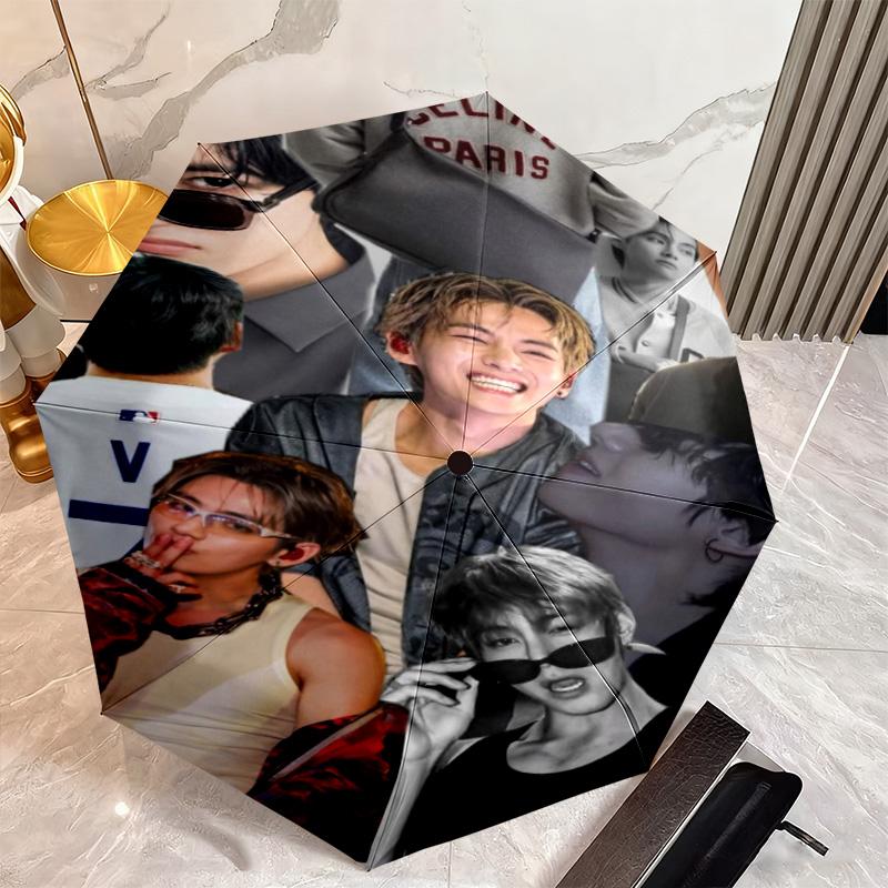 Kim Taehyung Automatic Umbrella Suitable Travel Portable Umbrella Outdoor Sun Shading Umbrella Gift Daily Essentials