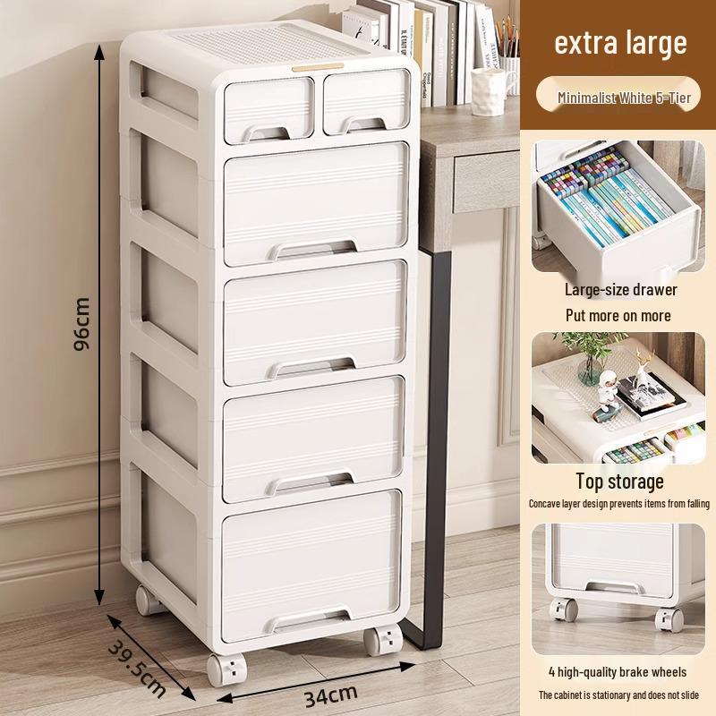 Osamu Harada Multi-Layer Mobile Storage Cabinet with Wheels