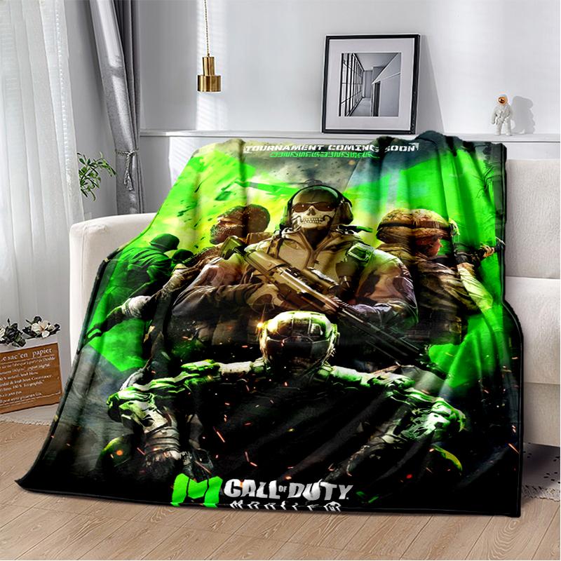 COD 29 Styl Nová deka Call of Duty Ghost Simon Gun Games, Měkká přehozová deka pro domácnost Ložnici Postel Pohovku Cestovní potah Dětský dárek
