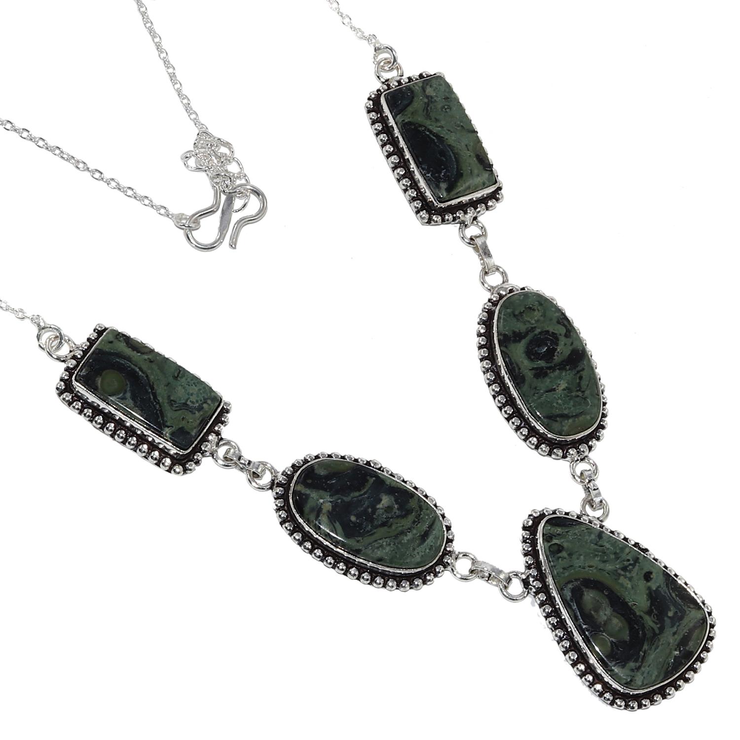 

Ожерелье Star Galaxy Gemstone Handmade Этнические серебряные украшения 16-18