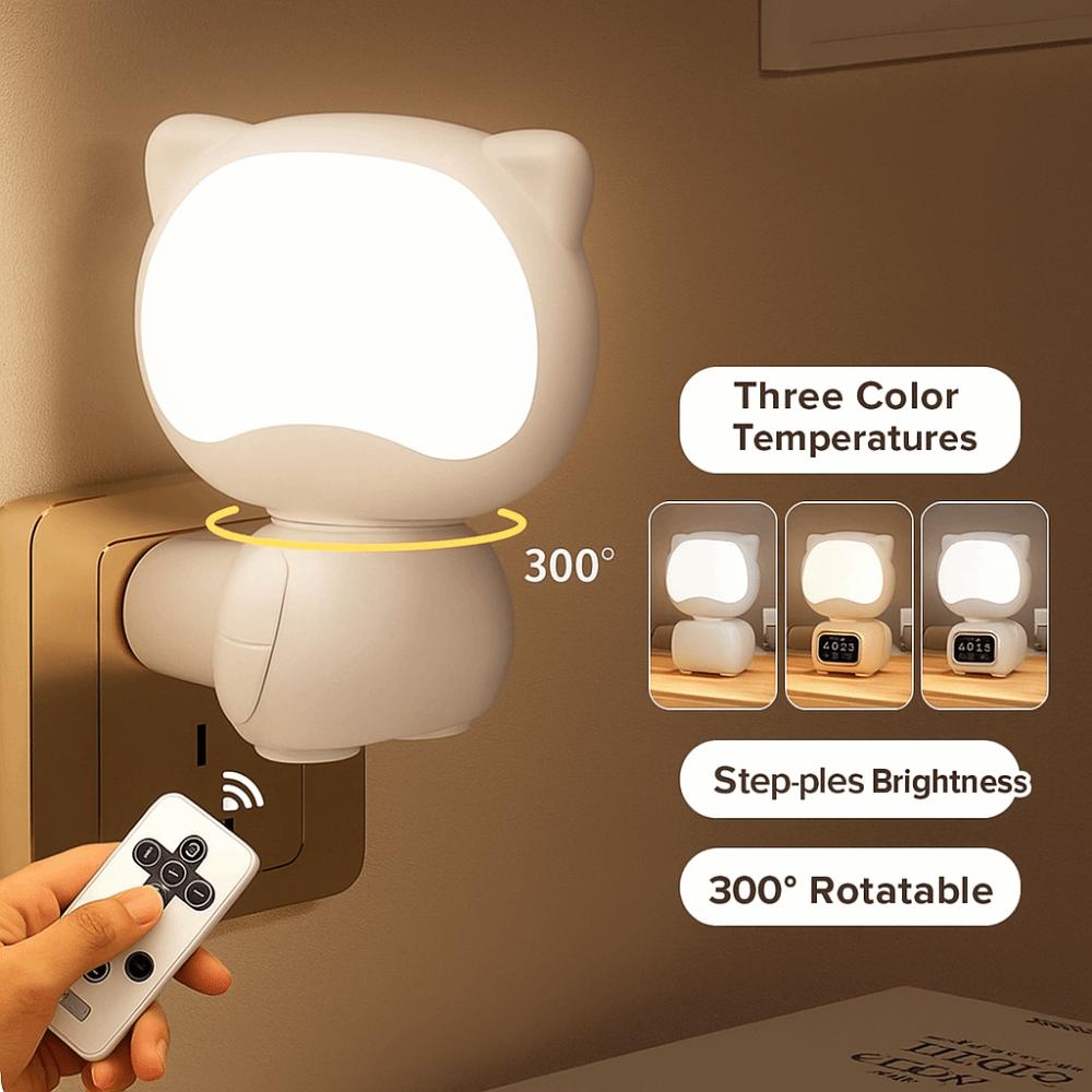 

3 Color Remote Control Night Light Eye Protection Nursing Lamp Eye-Care Night Light Smart Style A