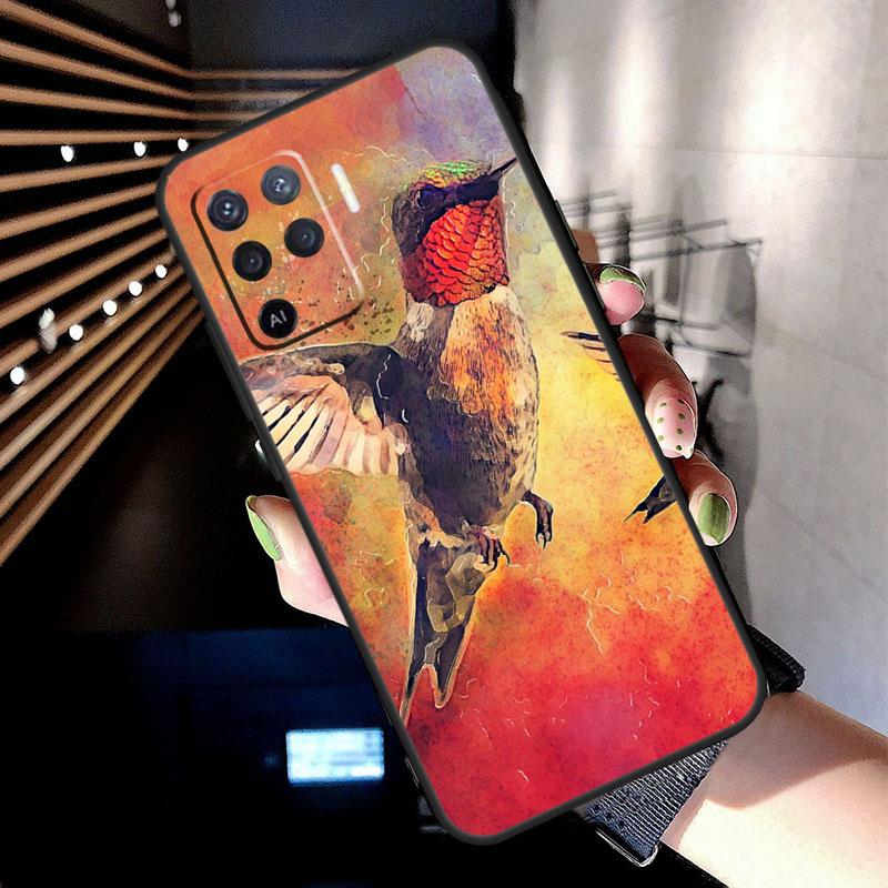Hummingbird Case For Oppo A78 A98 A18 A38 A58 A60 A80 A40 A77 A57 A17 A74 A54 A94 A96 A76 A16 A15 A5 Pro