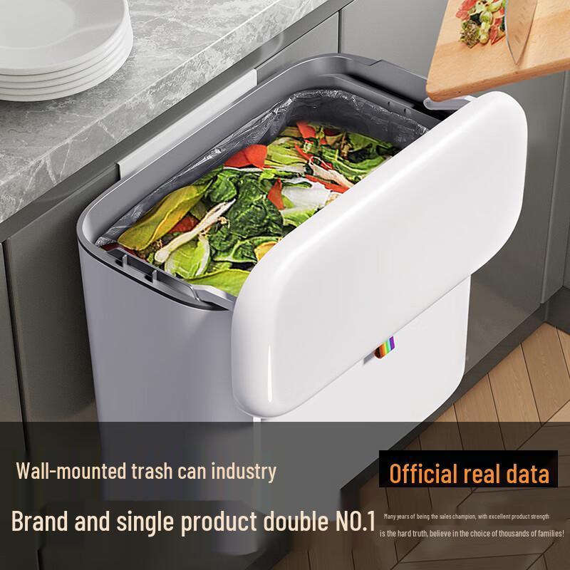 JBS Wall-Mounted Household Waste Bin with Flip Lid