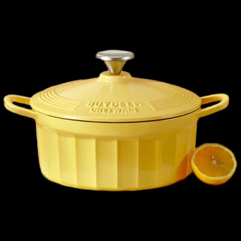 Buydeem 22cm Cast Iron Enamel Pot