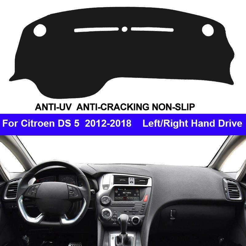 Car Auto Inner Dashboard Cover For Citroen DS 5 DS5 2012 - 2018 Center Console Protector Carpet Dashmat Reduce Sun 2017 2016