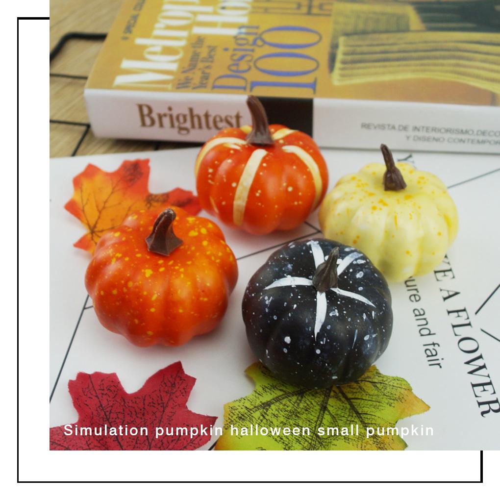 6pcs Artificial Pumpkin Halloween Decor Ulation Vegetable Home Party Foam Pumpkin Ornament