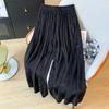 High-End Black Tencel Jacquard Wide-Leg Skirt Pants - Stylish & Versatile for Spring/Summer