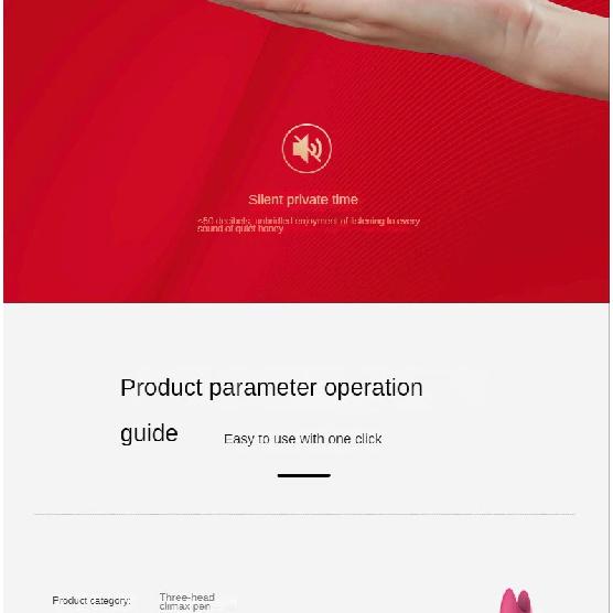 Sex Toy G-Spot Vibrator Massage Clitoris Stimulate Female Masturbation Mute Charging Honey Bean Stick Three-Head Climax