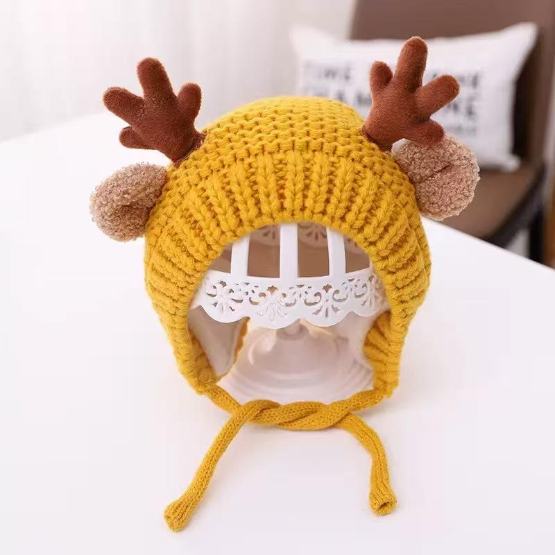 Boys Girls Crochet Hat Beanies Caps Boutique Newborn Baby Hats Teddy Turban Teddy Fabric Thick Ear Warmer Infant Winter Hat