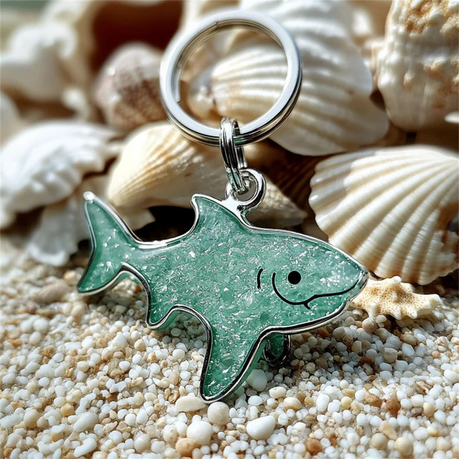 

Брелок с подвеской в виде океана, брелок с морским животным в стиле океана, креативное украшение в виде кобальтово-синего брелока One Size