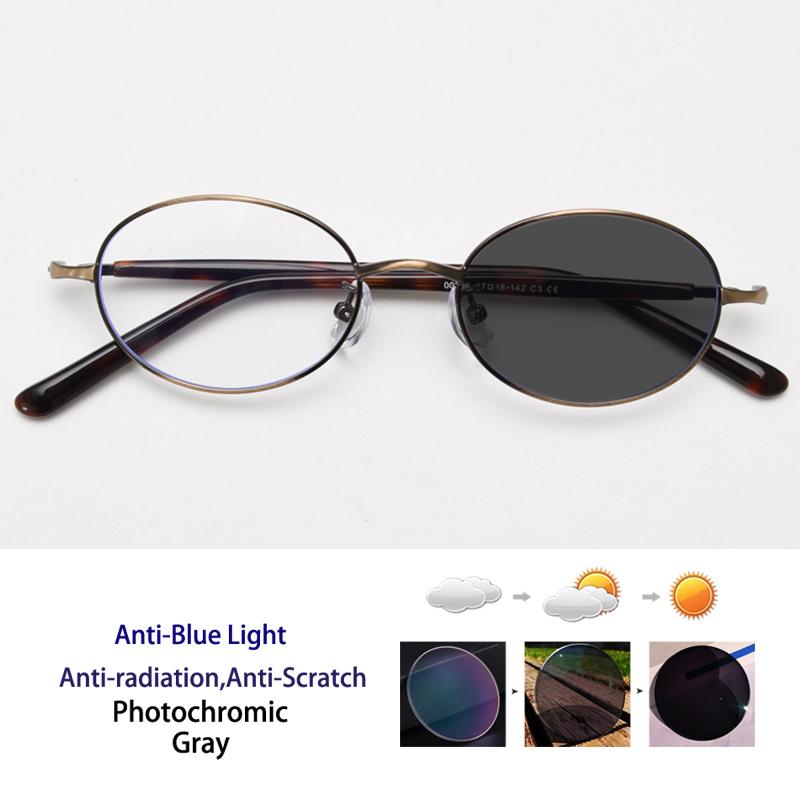 Retro Metall Kleine Ovale Blaulichtfilter Lesebrille Für Frau Und Mann Altersweitsichtigkeitsbrille Mit Dioptrie +1.0 +2.25 +2.75 +3.0