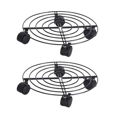 Heavy Duty Plant Bracket with Plant Stand Wheel Round Plant Stand Iron Plant Bracket Suitable for Indoor Outdoor B03E