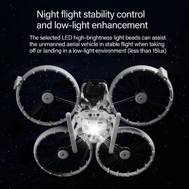 Portable LED Landing Gear Foldable Extension Leg Night Navigation Light Landing Skid for FLIP Drones Accessories