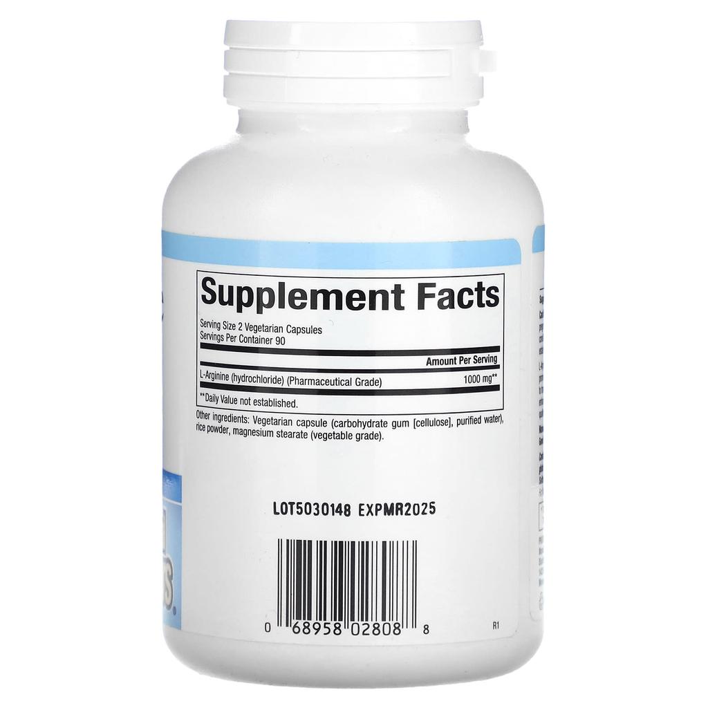 L-Arginine, 500Mg, 180 Veggie Caps
