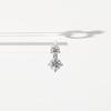 S925 Silver Dual Cubic Shine Huggie Earrings by Haniel – White, One-Touch Design, From Korea