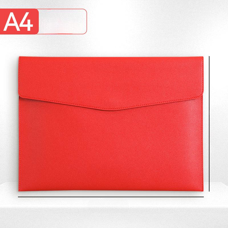 Faux Leather Document Bag, Business Information Bag, A4 Folder, School and Office Supplies, Storage Bag