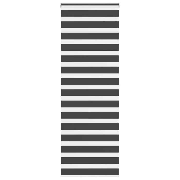 VidaXL Store zèbre noir 80x200 cm largeur du tissu 75,9 cm polyester, store à enrouleur zébré, store zébré pour fenêtre, 4014257