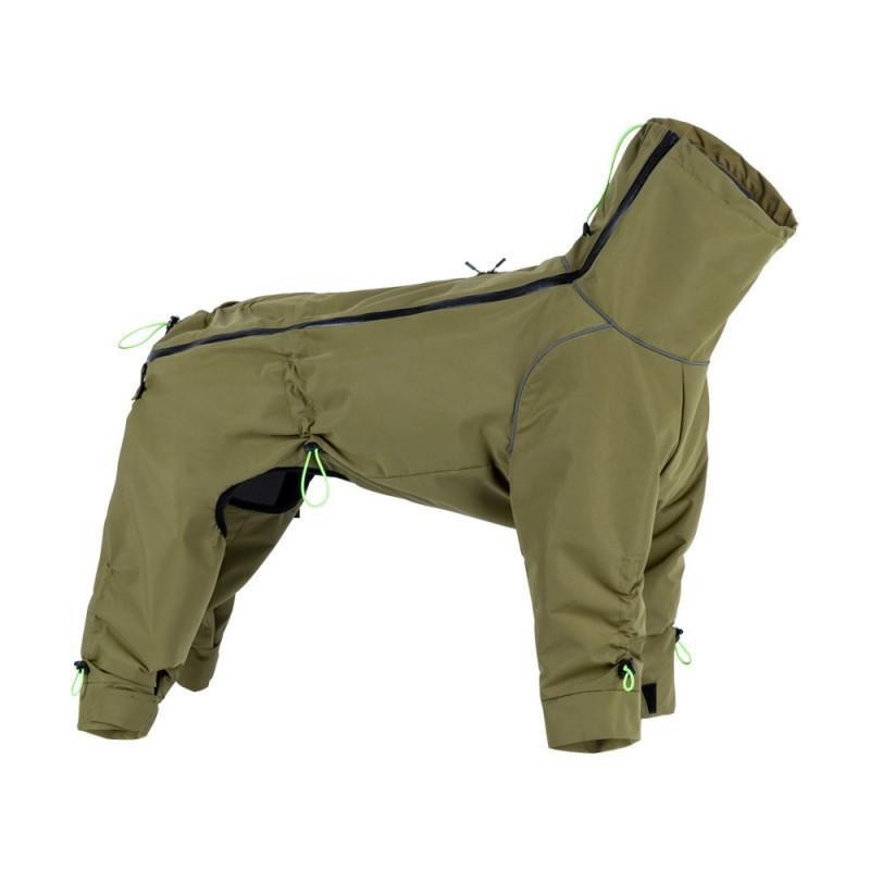Full Coverage Dog Jacket Winter Warm Fleece Lined Windproof Waterproof 4-Leg Adjustable Pet Coat Large Breeds