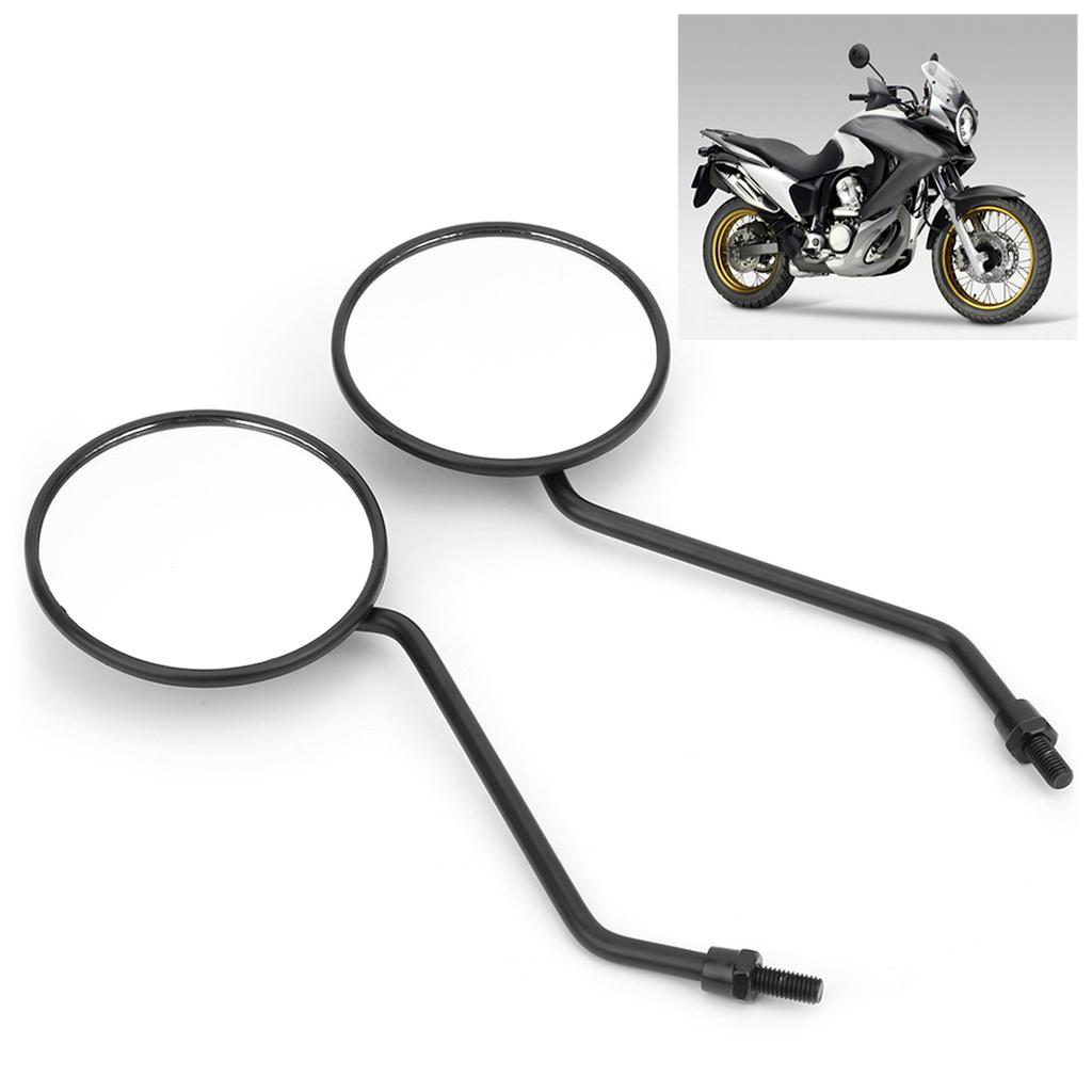 2Pcs 8mm/0.3in Rearview Mirror  Retro Round Side Mirrors for Motorcycle Electric  Sc