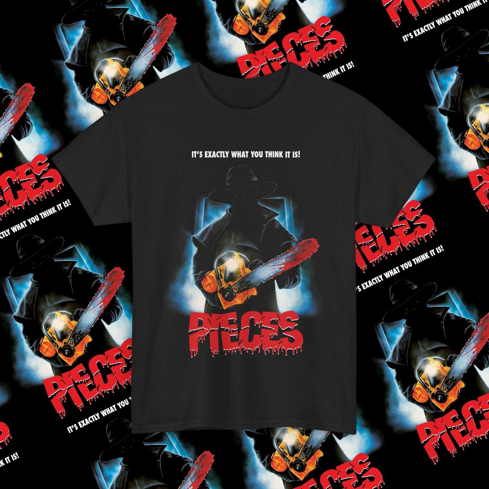 Pieces 1982 Splatter/Giallo Horror Movie Shirt, 80s Horror Movie Poster T-Shirt 3XL