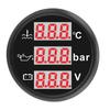 3 In 1 Instrument Sensor Kit Engine Coolant Temperature Oil Pressure Meter Battery Voltmeter for Car Boat 52mm Digital