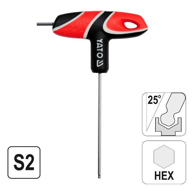 Yato Hex Key With Handle 2.5Mm Ball