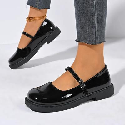 Schuhe für Damen in Übergröße, Mary Janes, Damenpumps, prägnante, lässige Pumps für Damen, runde Zehenpartie, niedriger Absatz, Schnallenriemen, Damen