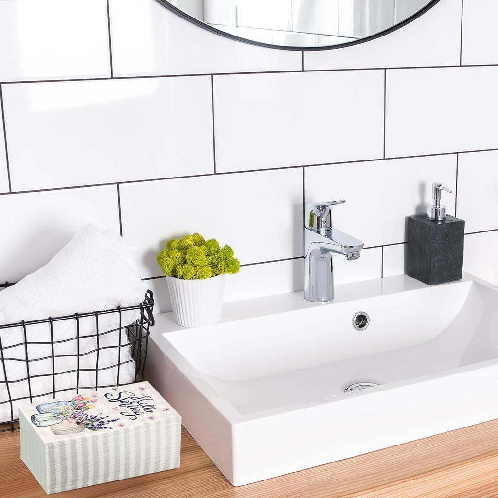 Sinmoe 200 Pcs 2 Ply Spring Guest Napkins Paper Guest Towels for Bathroom Decorative Disposable Hand Paper Towel Summer Floral Napkins for Wedding