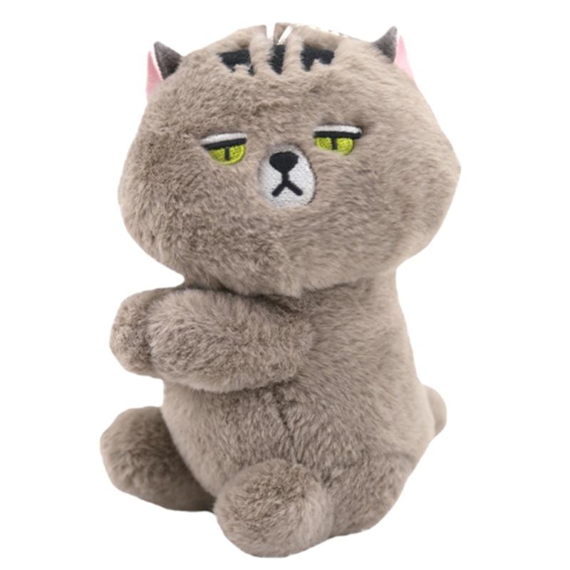 Adorable Kitty Clip Holder Multifunctional Fabric Cats Clip Pendant Keychain for Holding Small Objects in Place