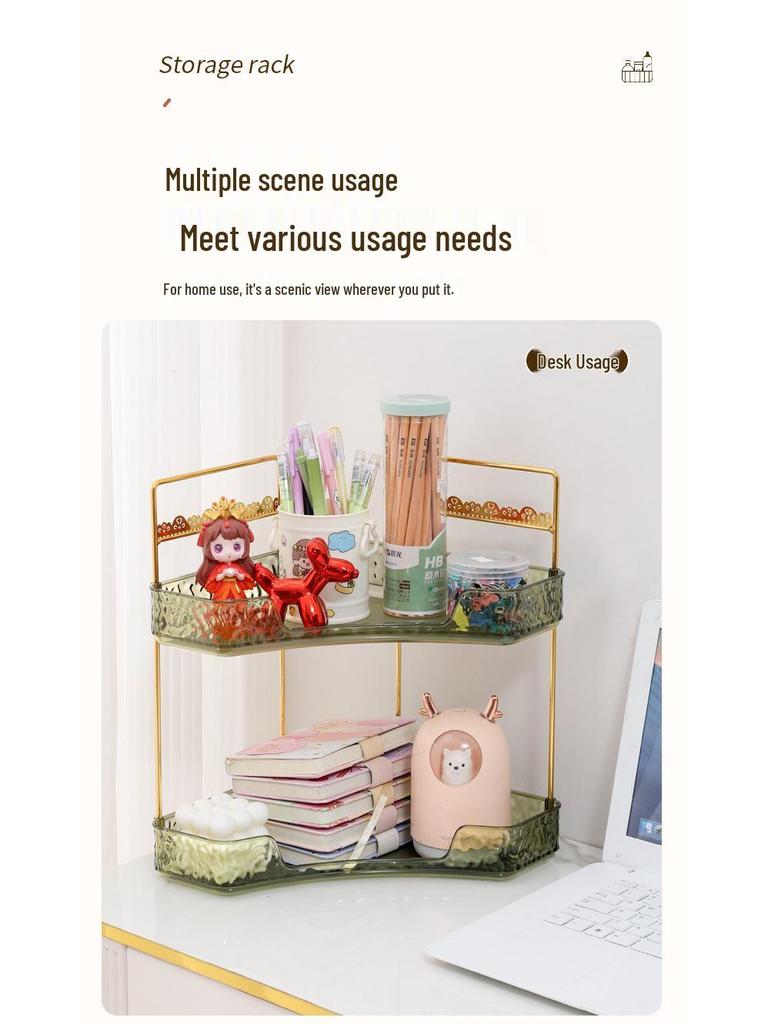 Corner Storage Rack for Bathroom and Kitchen: Organize Cosmetics, Skincare, Perfume, and Lipstick