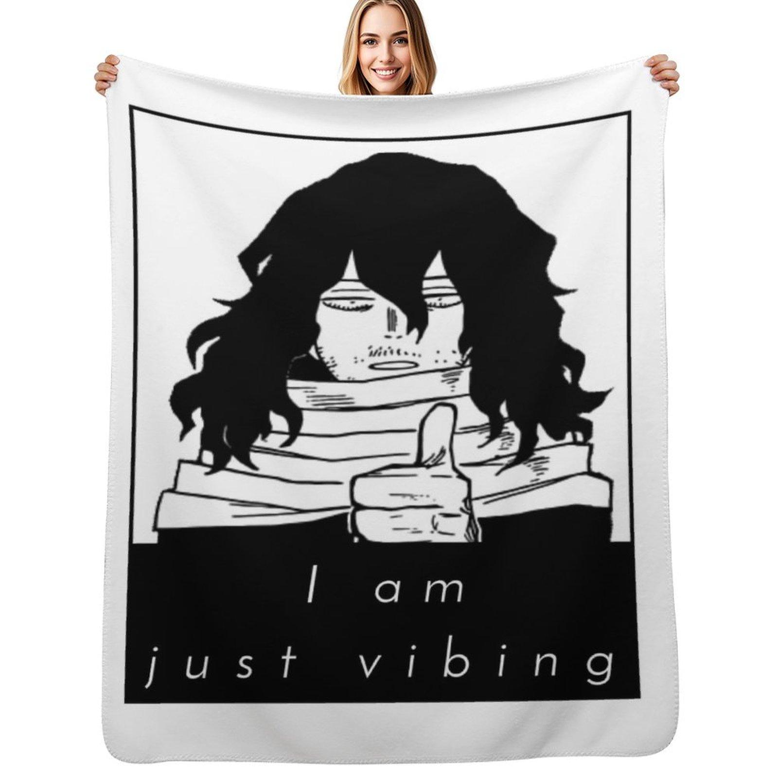 aizawa i am. just vibing Throw Blanket Multi Purpose Soft Warm Blanket for Home Travel 75X95CM