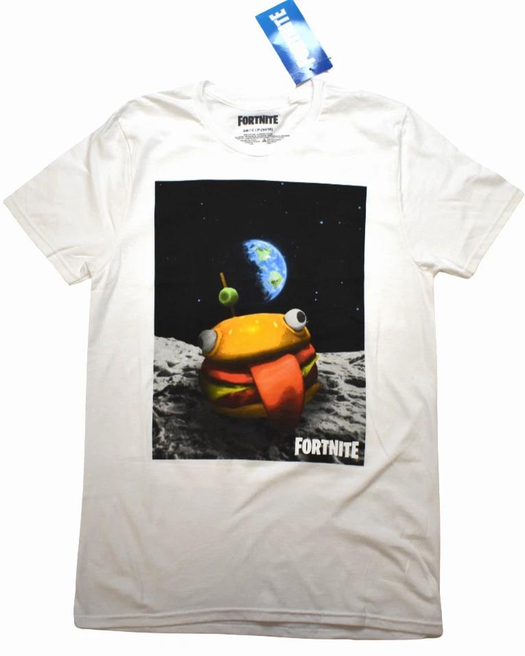 Fortnite Mens Durr Burger Space Graphic White Shirt NWT Small M