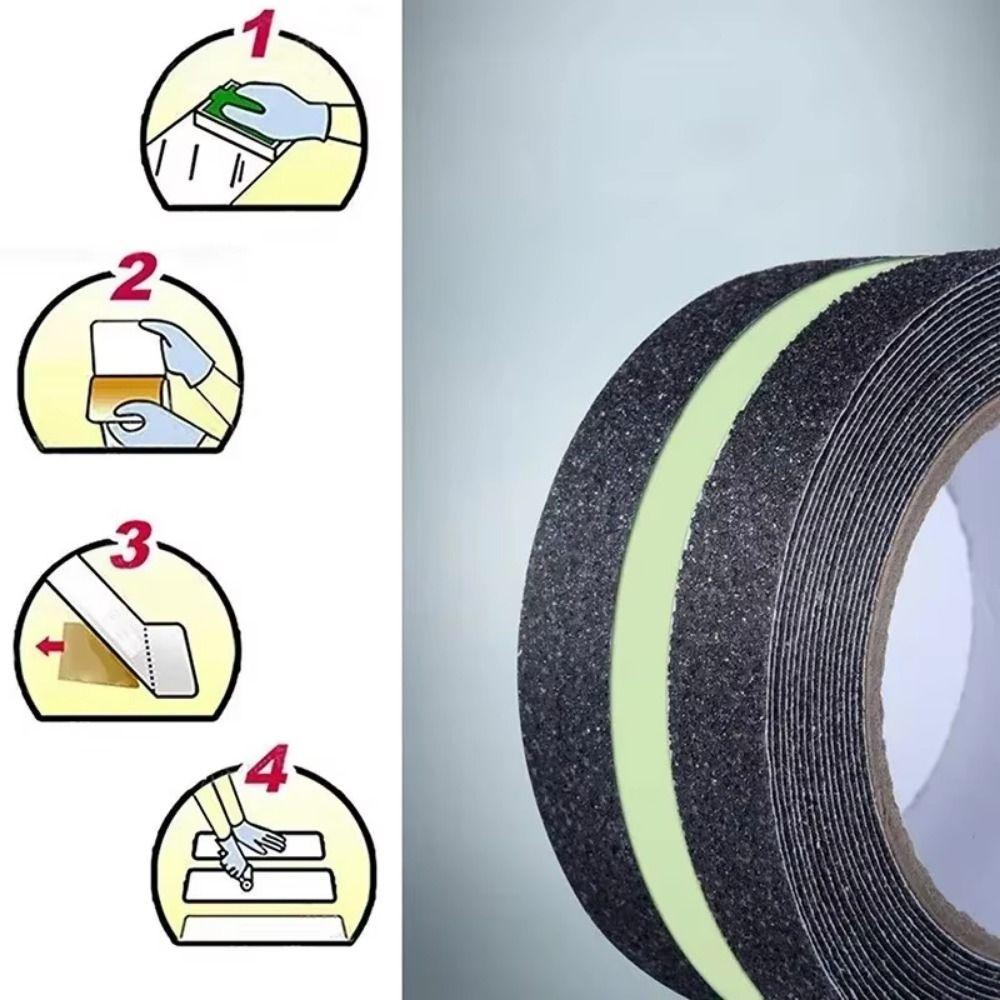 Green Stripe Traction Tape 5CM X 5M Non Skid Safety Tape Elderly Safety Luminous Tape  Stair Tread