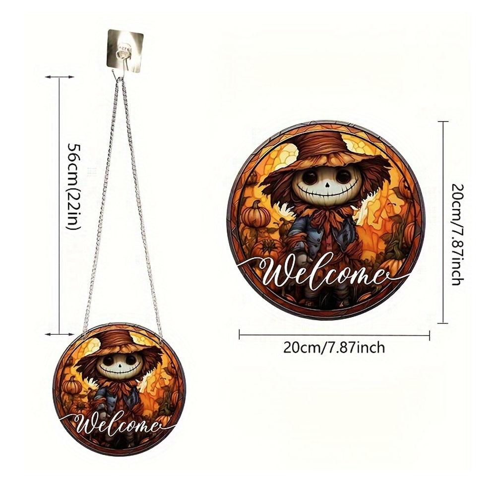 Wooden Hang Tag Trick Or Treat Halloween Sign Craft Decoration Door Hanger Wall Decor Outdoor Party Supplies Halloween Indoor