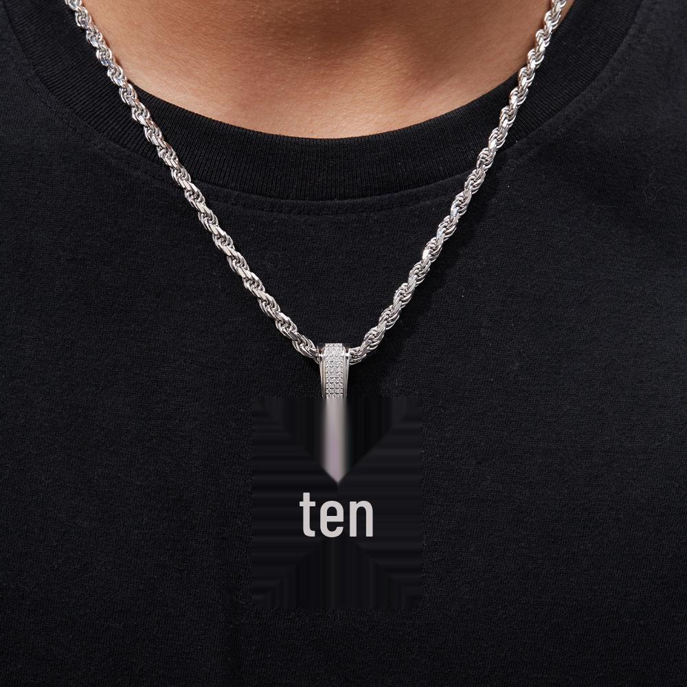 Sterling Silver Moissanite Inlaid Cross Necklace – Unique Design for Women