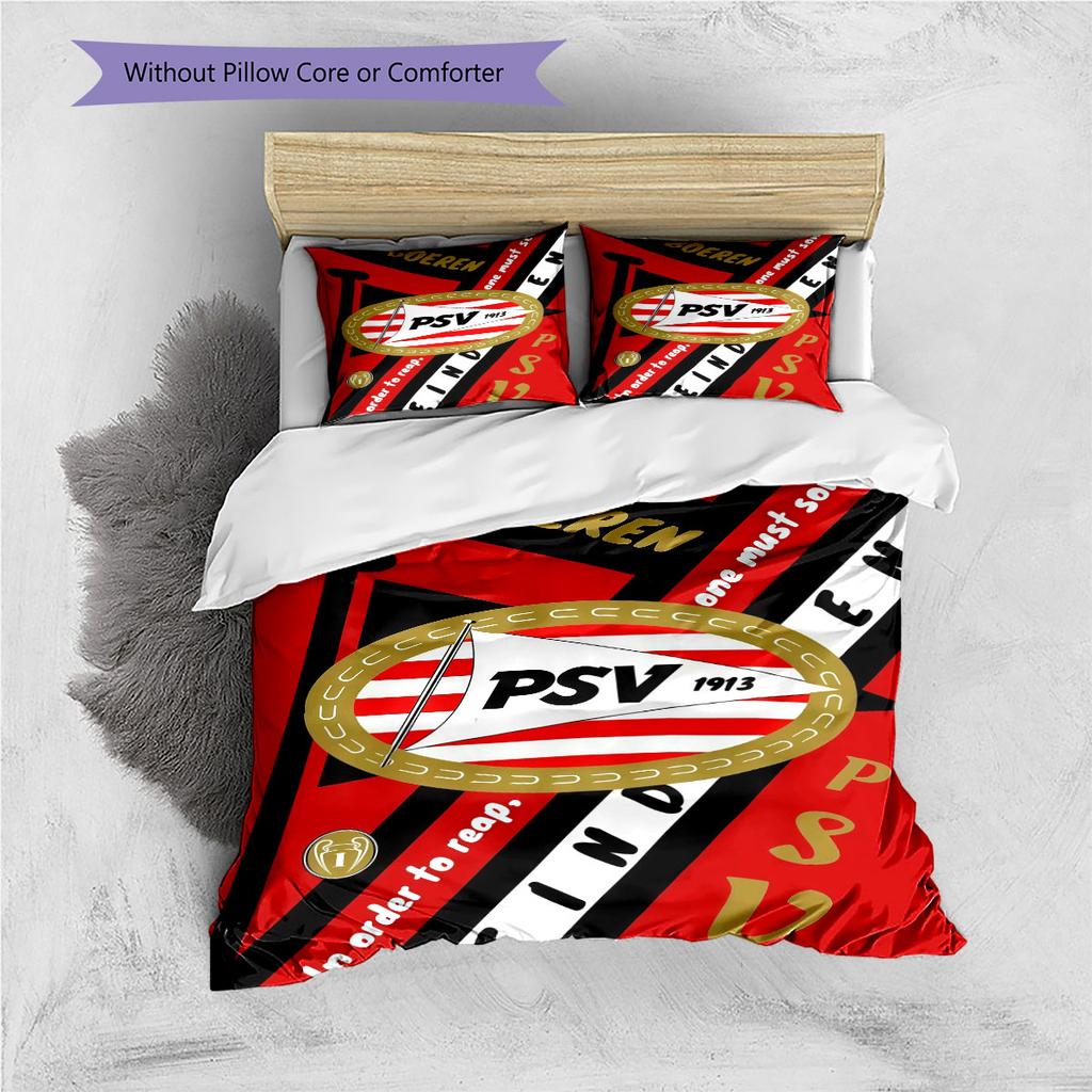 PSV logo Pattern Bedding Home Decoration Birthday Gift ( 1 duvet cover + 2 pillowcase, without core),fan merchandise.