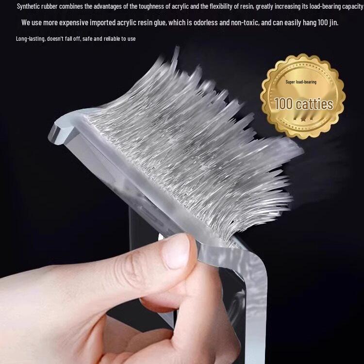 Strong Adhesive Transparent Wall Hook, No-Drilling, Traceless, Load-Bearing Kitchen Hook