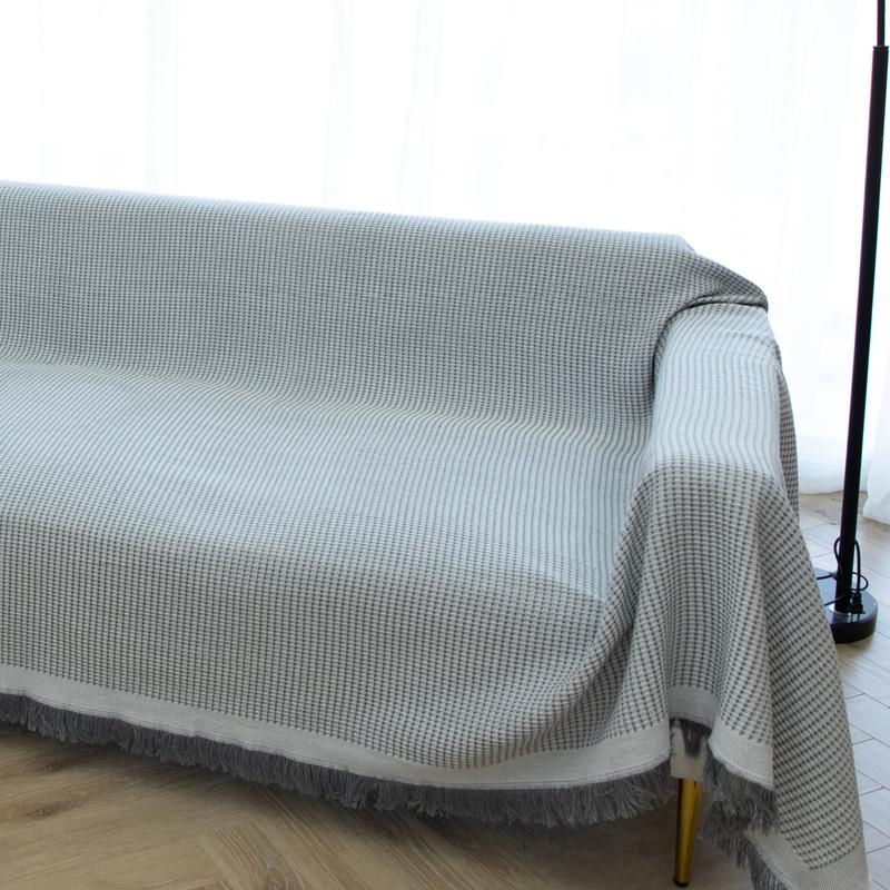 Nordic Minimalist Non-Slip Stain-Resistant Waffle Sofa Cover Blanket