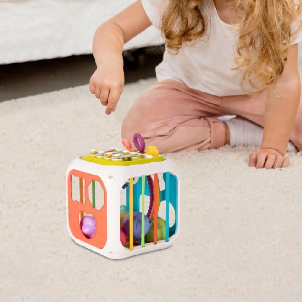 Colorful Blocks Montessori Toy Shape Sorter Educational Sensory Toy New Activity Cube  Infant Toys