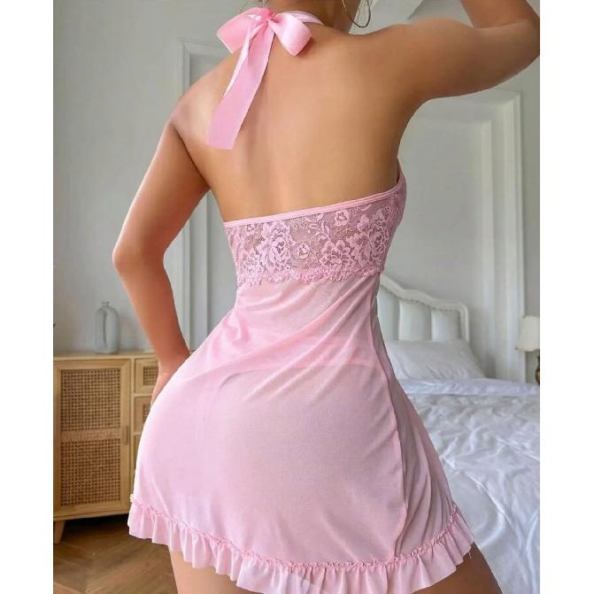 Sexy Nightdress Woman Lingerie For Sex Crotchless Backless Hot Hollow Open Bra Body Dress Erotic Costumes Babydoll Underwear