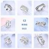 Shine Zircon Ring Copper Metal Authentic Original Stone Multi Layer Simple Infinitely Wide Rings Designed For Women FineJewelry Wedding Party Perfect