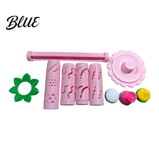 Pottery Flower Molds 9 Sleeve Bloom Shaping Maker Modular Clay Tool with Patterns 3D Printed DIY Stackable Press Molding