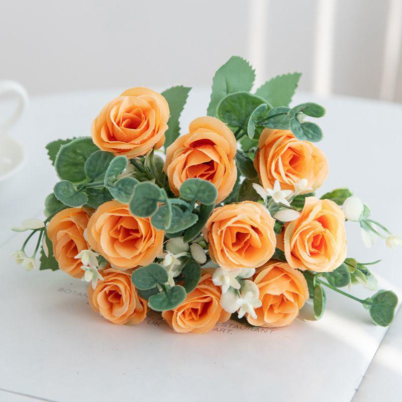 

Silk Artificial Flower Rose Festival Wedding Wreath bridal bouque garden Wreaths wall Home Room Diy gift Hot sales Decora props 1 pc