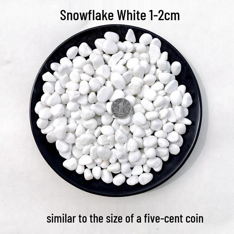 Hanbaiyu Natural White Pebbles for Gardening and Landscaping
