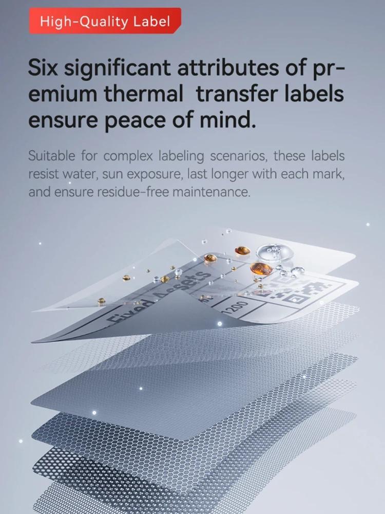 Niimbot M2/M3/B32/Z401 White Label Papier Selbstklebend Thermotransferdruck Wasserdichter Aufkleber für Niimbot M2/M3 Drucker