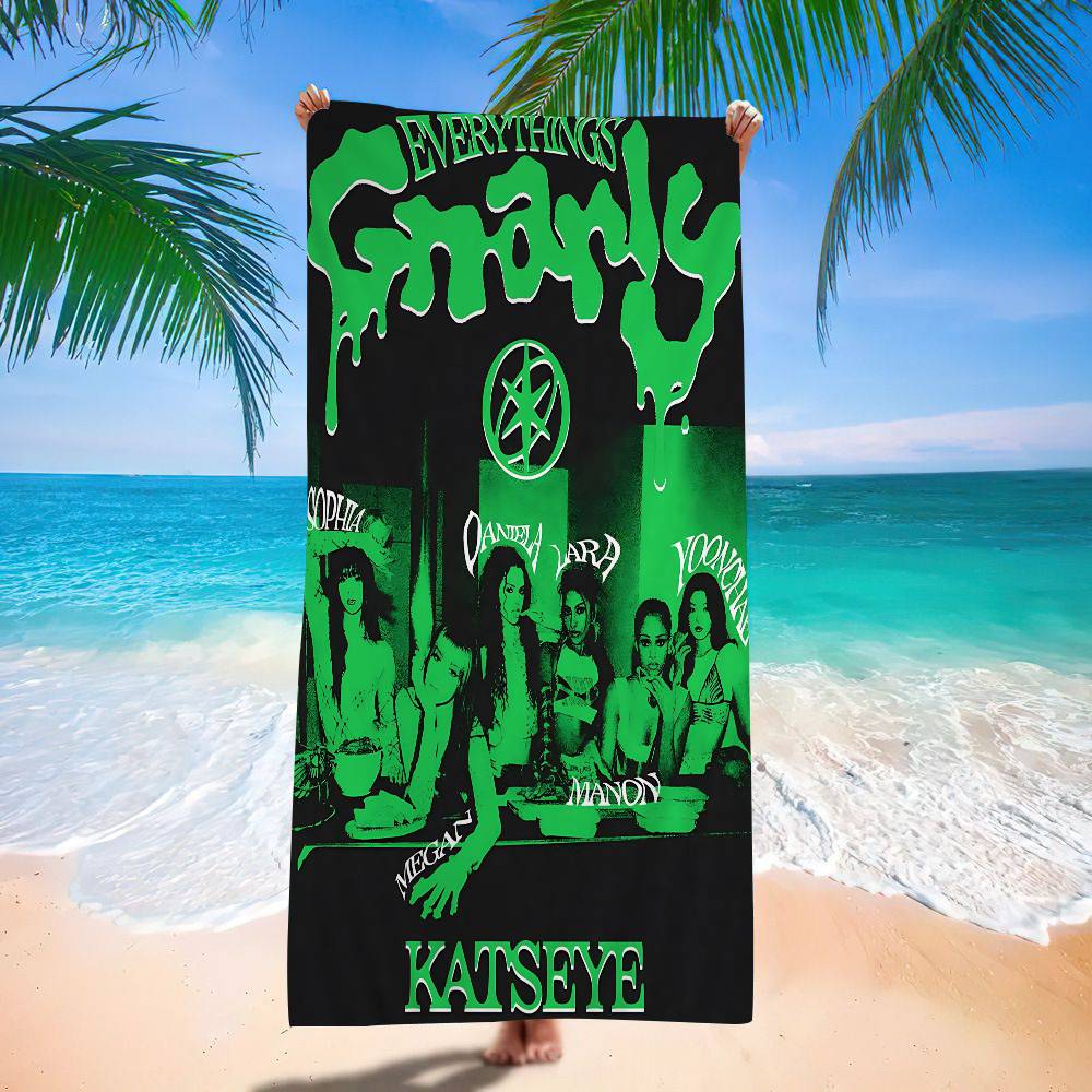 Group K-Katseye K-Pop Microfiber Blanket Quick Drying Beach Towels Oversized Printing Super Absorbent Pool Towel Blanket