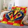 Villarreal CF logo FlAannel Blanket, High quality Comfortable for All Seasons, Home Decor, Warmth and Comfort
