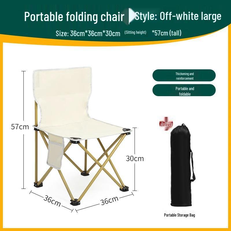 Portable Ultra-light Folding Camping and Fishing Chair with Small Stool for Art Sketching