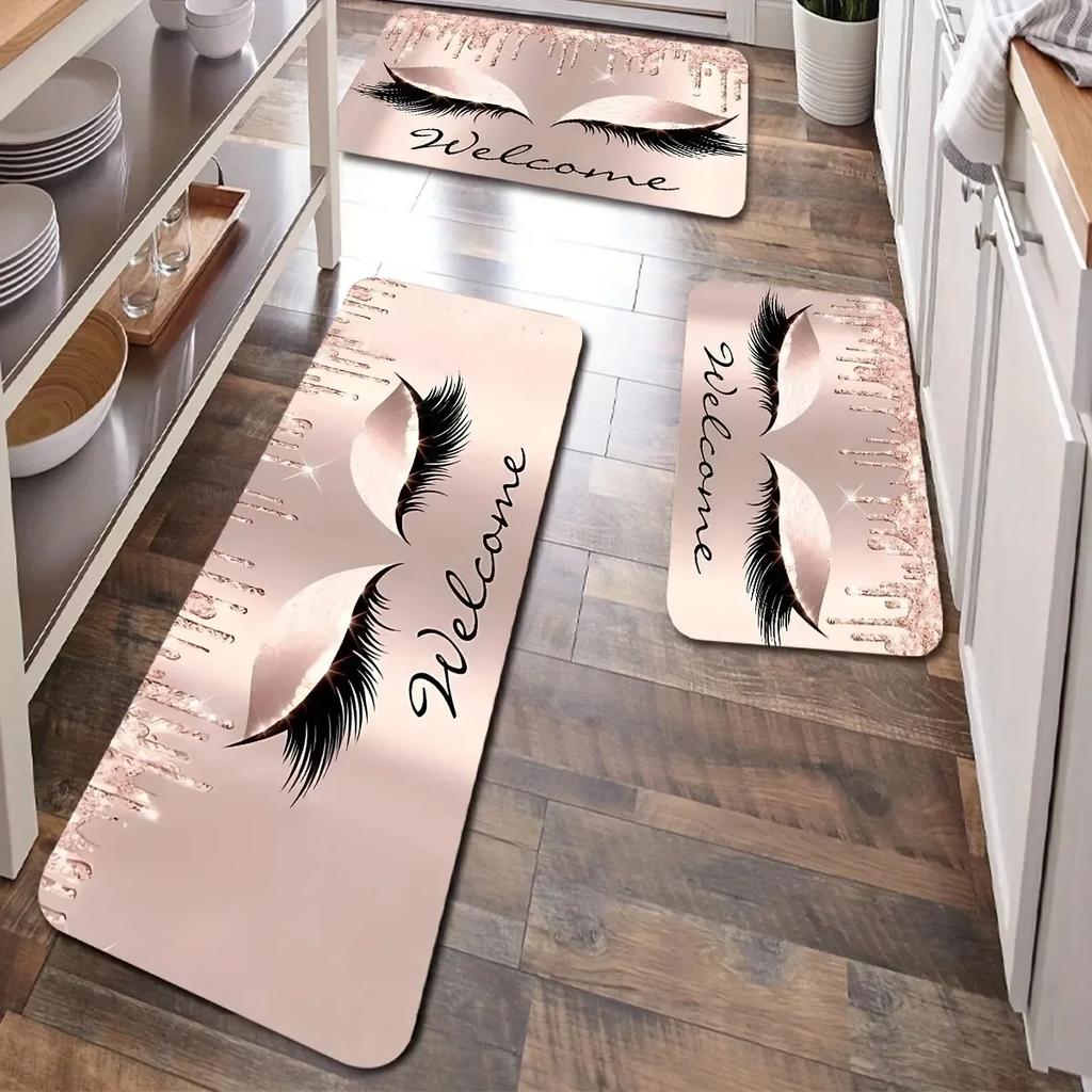 1 Stück Gitarrenmuster Pop Design Heimtürmatten Küchenteppiche Rutschfest Schlafzimmerteppiche Badematte Teppich für Zuhause Spüle Wäsche Dekor