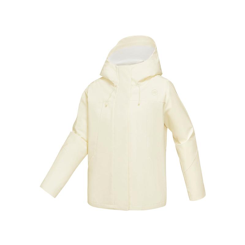 Skechers Comfort Sports Series Windproof Warm Casual Zip-Up Long Sleeve Jacket Women jackets Corn-White P125W126-01PJ M